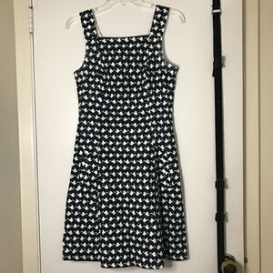 Theory Black navy White Square Tank Sundress